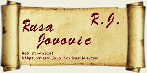 Rusa Jovović vizit kartica